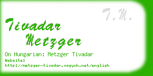 tivadar metzger business card